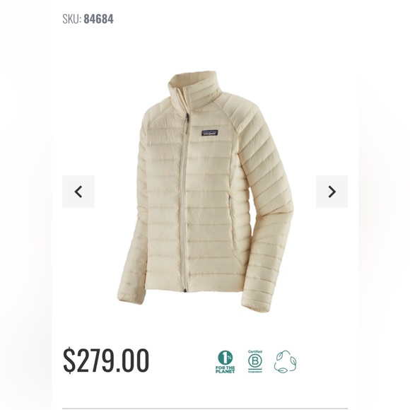 Patagonia Women's Light Cream Puffer Jacket - Picture 1 of 7